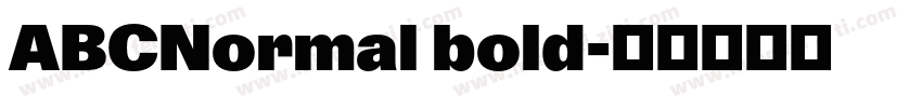 ABCNormal bold字体转换